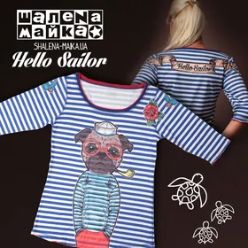 Прикольные футболки: Тельняшка Женская Собака